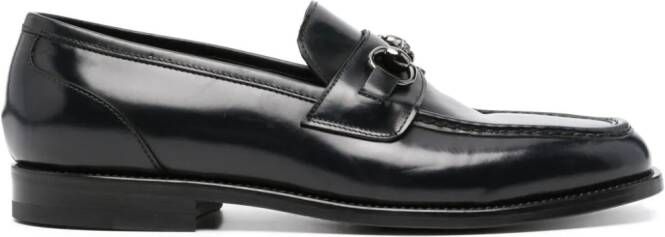 Tagliatore appliqué-detail leather loafers Blue