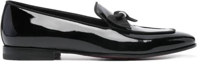 Tagliatore bow-detailing leather loafers Black