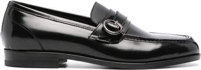 Tagliatore buckled leather loafers Black