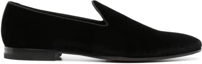 Tagliatore slip-on velvet loafers Black