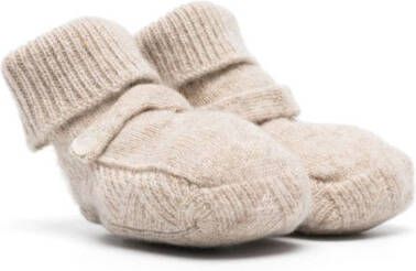 Tartine Et Chocolat knitted cashmere slippers Neutrals