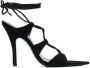 The Attico 110mm lace-up sandals Black - Thumbnail 1