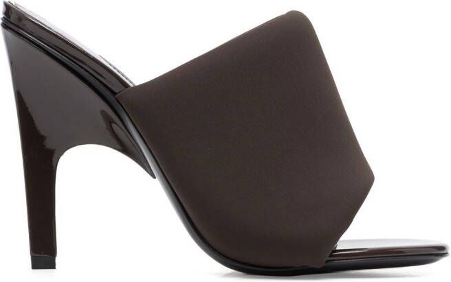 The Attico 110mm open-toe mules Brown