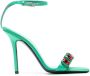 The Attico 115mm crystal-embellished sandals Green - Thumbnail 1