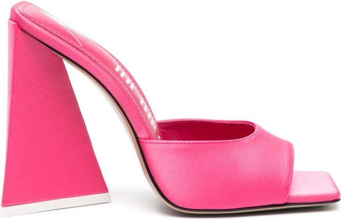 The Attico 119mm square-toe mules Pink