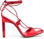 The Attico Adele 105mm lace-up sandals Red - Thumbnail 1