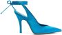 The Attico ankle-tied leather pumps Blue - Thumbnail 1