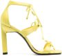 The Attico bow-detail 80cm leather sandals Yellow - Thumbnail 1