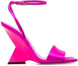The Attico Cheope 100mm square-toe sandals Pink