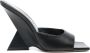 The Attico Cheope 105mm leather mules Black - Thumbnail 1