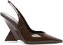 The Attico Cheope 105mm leather pumps Brown - Thumbnail 1