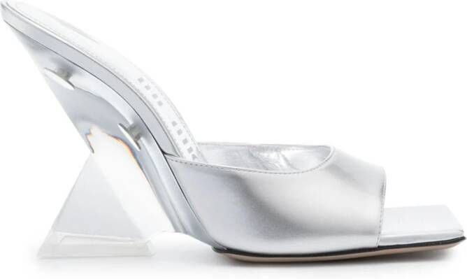 The Attico Cheope 105mm sandals Silver