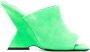 The Attico Cheope 105mm square-toe mules Green - Thumbnail 1