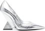 The Attico Cheope 105mm wedge pumps Silver - Thumbnail 1