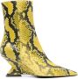 The Attico Cheope 60mm leather ankle boots Yellow - Thumbnail 1