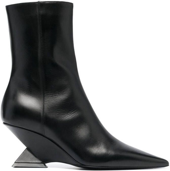 The Attico Cheope 70mm ankle boots Black