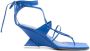 The Attico Cheope 80mm lace-up sandals Blue - Thumbnail 1