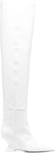The Attico Cheope 80mm leather boots White