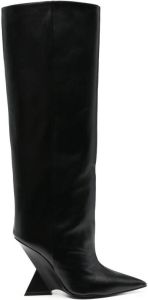 The Attico Cheope knee-high 105mm boots Black