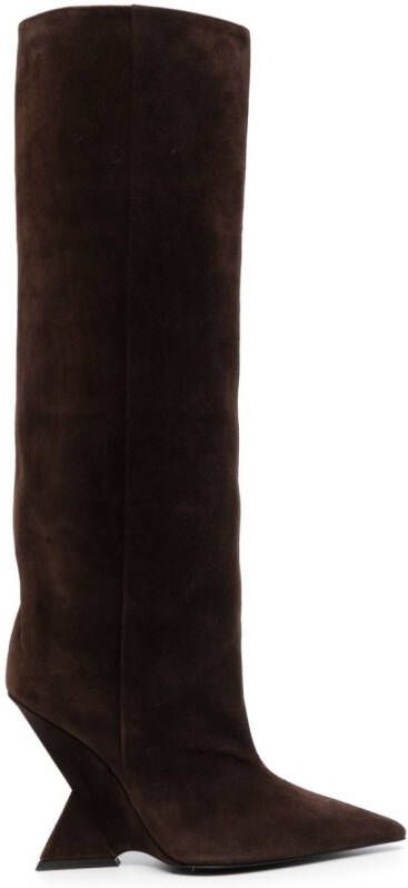 The Attico Cheope knee-high boots Brown