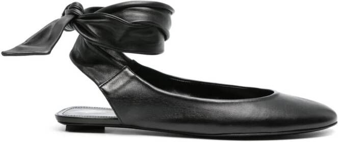 The Attico Cloe ballerina shoes Black