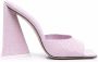 The Attico crocodile-effect leather sandals Pink - Thumbnail 1