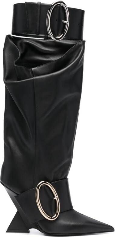 The Attico Dada 100mm slouchy boots Black