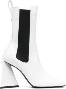 The Attico Devon 100cm calf-length boots White