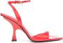 The Attico GG 95mm mismatched sandals Red - Thumbnail 1