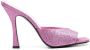 The Attico glittered high-heeled mules Pink - Thumbnail 1