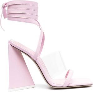 The Attico Isa ankle-tie sandals Pink
