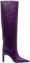 The Attico leather knee-length boots Purple - Thumbnail 1