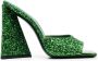 The Attico Luz 105mm glitter sandals Green - Thumbnail 1