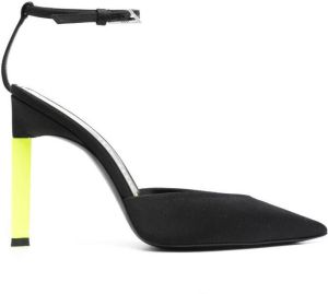 The Attico Perine 115mm contrasting heel pumps Black