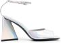 The Attico Piper 85mm holographic sandals Silver - Thumbnail 1