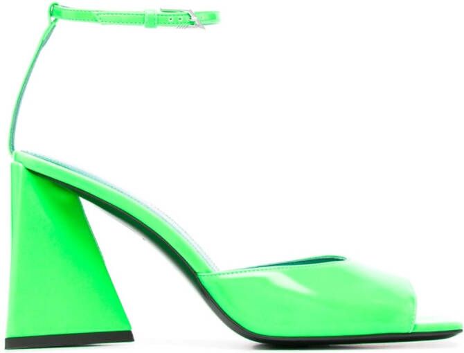 The Attico Piper 85mm sandals Green