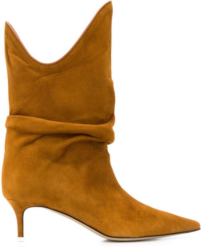 The Attico pointed slouched boots Brown