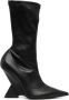 The Attico pointed-toe sculpted-heel 110mm boots Black - Thumbnail 1
