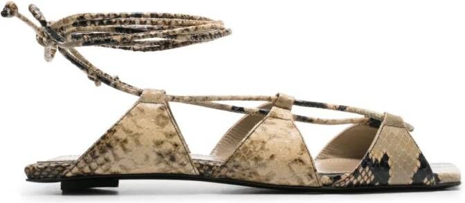 The Attico Reneè leather sandals Neutrals