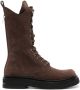 The Attico square-toe suede boots Brown - Thumbnail 1