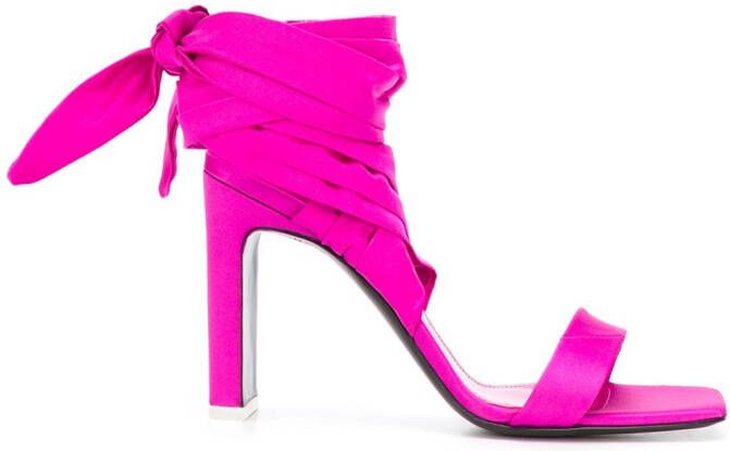The Attico wraparound ankle tie sandals Pink