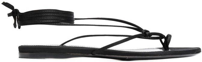 The Attico wraparound style sandals Black