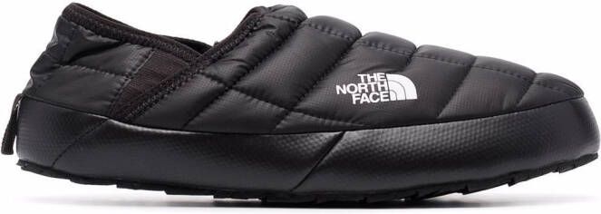 The North Face padded quilted slippers Black