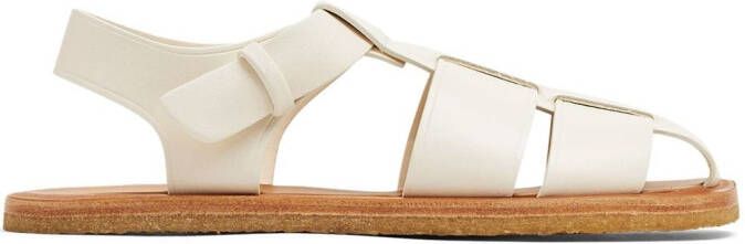The Row caged-design leather sandals White