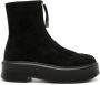 The Row flatform suede ankle boots Black - Thumbnail 1