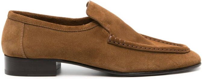 The Row New Soft suede loafers Brown