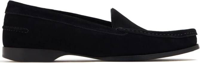 The Row Ruth suede loafers Black