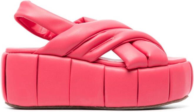 Themoirè Acquaria platform sandals Pink