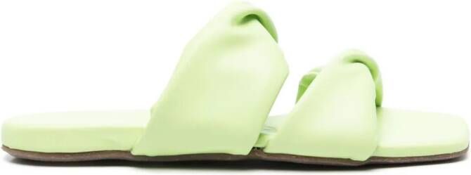 Themoirè twist-detail sandals Green
