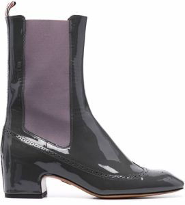 Thom Browne 4-Bar stripe ankle boots Grey